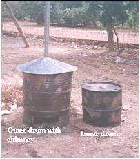 charcoal briquetting drum