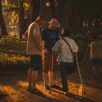 Men and Woman Near Trees