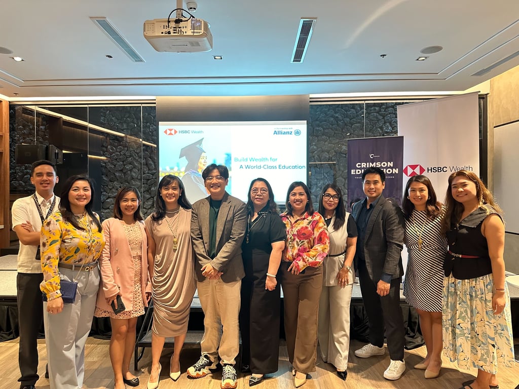 Pictured are Crimson Education Philippines Marketing Manager Raymond Sakiwat (fifth from left), Allianz PNB Life Insurance Head of Investment Henry Yang (third from right), and representatives from HSBC’s Head Office and Davao teams, as they partner to bring world-class university admissions expertise to Cebu and Davao.